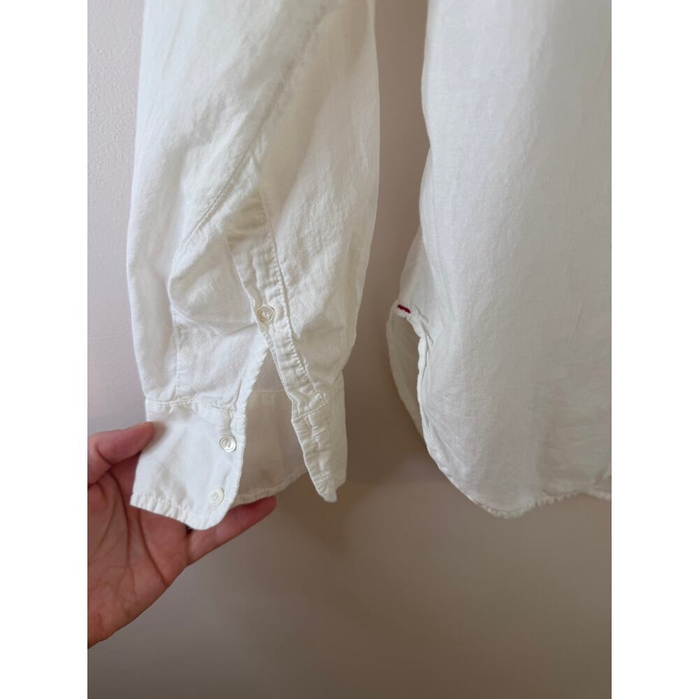 Xirena Womens Beau White Poplin Button Down Quiet Luxury Capsule Minimalist Med - Picture 8 of 13